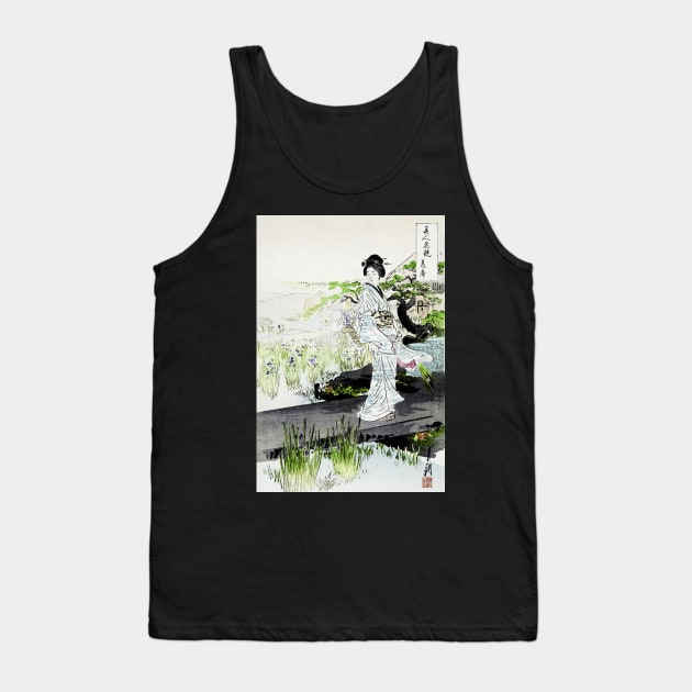 Iris Garden Japanese illustration Tank Top by geekmethat